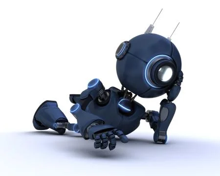 Android lying down Stock Illustration