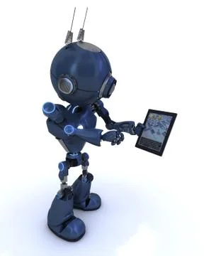 Android with mobile tablet device Stock Illustration