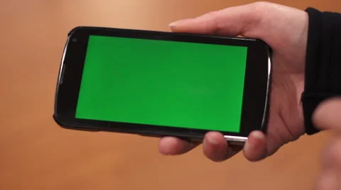 Android Phone Green Screen Swipe Video stock 42192223