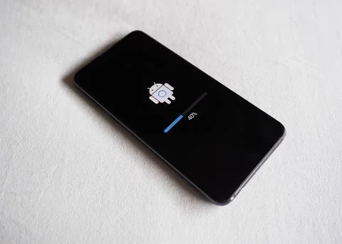 Android phone software update Foto stock