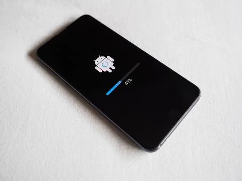 Android phone software update Foto stock
