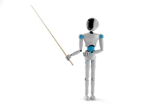Android with pointer stick Stock Illustration