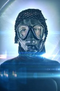 Android portrait after apocalypse Stock Photos