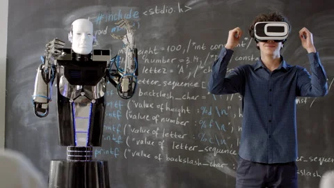 Android Reproducing Human Movements Stock Footage 141980851