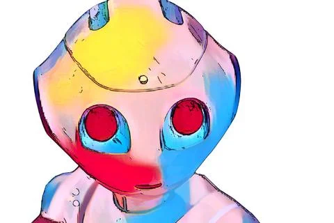 Android robot close-up on a white background. Android robot close-up on a ... Stock Photos