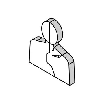 Android robot human isometric icon vector illustration Stock Illustration