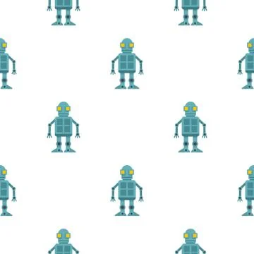 Android robot pattern seamless Stock Illustration