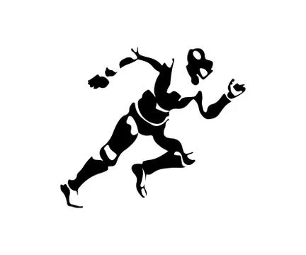 Android robot running Illustrazione stock