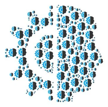 Android Robotics Icon Figure 스톡 일러스트