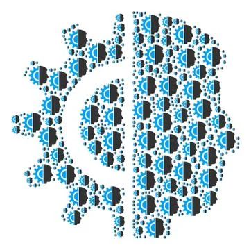 Android Robotics Icon Figure 스톡 일러스트