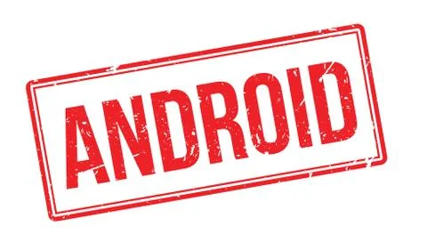 Android rubber stamp Illustrazione stock