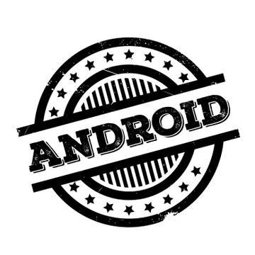 Android rubber stamp Illustrazione stock