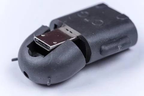 Android shaped micro usb to usb adapter Stock Photos