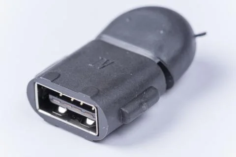 Android shaped micro usb to usb adapter Stock Photos