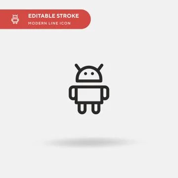 Android Simple vector icon. Illustration symbol design template for web mobil Stock Illustration