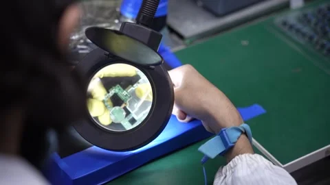 Android smartphone Production assembly line Stock Footage 247128662