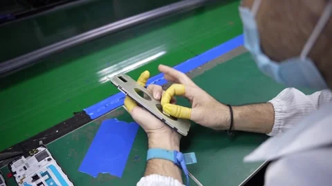 Android smartphone Production assembly line Stock Footage 247147795