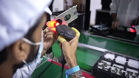 Android smartphone Production assembly line Stock Footage 247152306