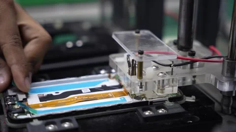 Android smartphone Production assembly line Stock Footage 247153607