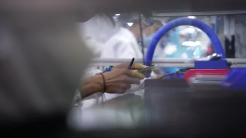 Android smartphone Production assembly line Stock Footage 247154096