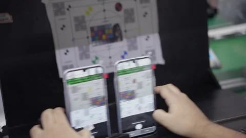 Android smartphone Production assembly line Stock Footage 247200183