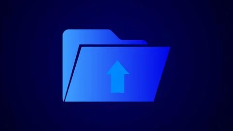 Android system stoke software file manege icon isolated blue color illustra.. Stock Illustration