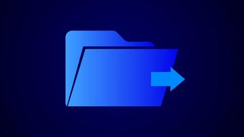 Android system stoke software file manege icon isolated blue color illustra.. Stock Illustration