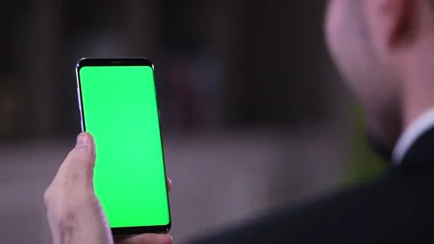 AndroidPhone GreenScreen 01 Stock Footage 144867618