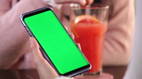 AndroidPhone GreenScreen 03 Stock Footage 144867636