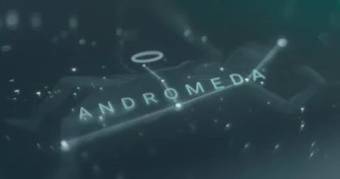 Andromeda constellation view on smartphone app Stock Footage 314879366