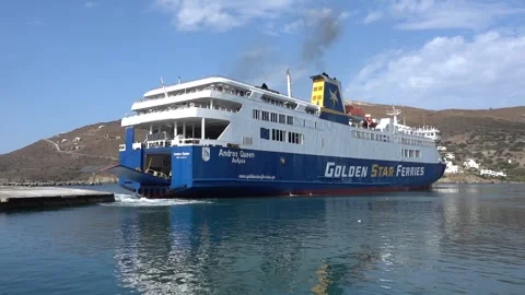 Andros Queen is departing Stock Footage 333687947