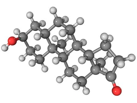 Androsterone hormone molecule Stock Illustration