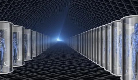 Andrtoids in storage Stock Illustration