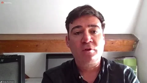 Andy Burnham urges Government to solve issues with self isolation pay ahead of  Stock Footage 154688995