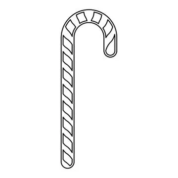 ?andy cane black color path icon . Stock Illustration