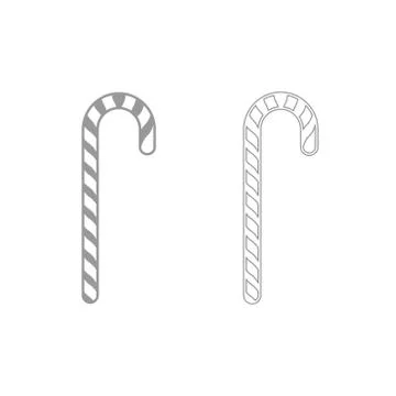 ?andy cane grey set icon . Stock Illustration