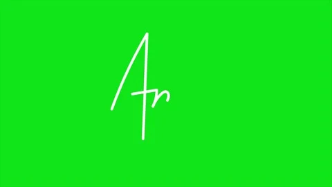 Andy name signature looping animation on green background Stock Footage 340084349