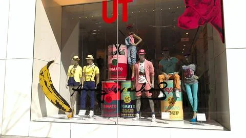 Andy Warhol Inspired Window Display in New York, 2013 Stock Photos