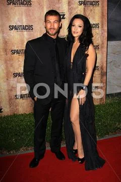 Andy whitfield; erin cummings.starz original tv series 'spartacus: blood and Stock Photos
