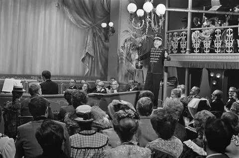 Anefo photo collection. TV program "Like the ancients, the boy squeaks". Pe.. Stock Photos