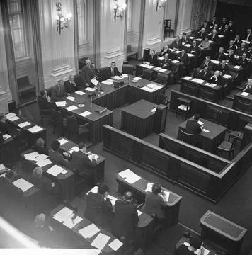 Anefo photo collection. unknown . Third Lustrum Nato in the Lower House co... Stock Photos