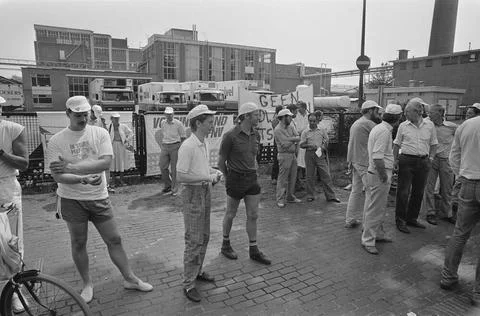 Anefo photo collection. Work interruption at Nestle (Nunspeet). July 7, 19... Stock Photos