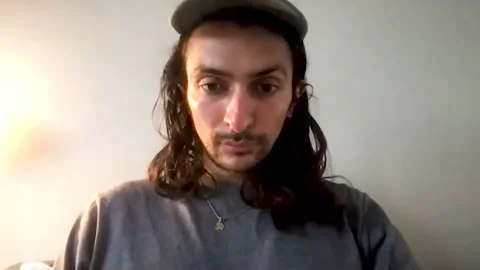 Aneil Karia is interviewed for his new film as director, 'Surge' - 2021 Video stock 154347856