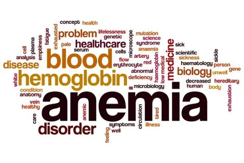 Anemia word cloud Illustrazione stock
