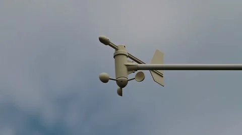 Anemometer and wind blowing Video stock 43359804