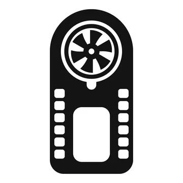 Anemometer digital wind speed measuring tool icon Illustrazione stock