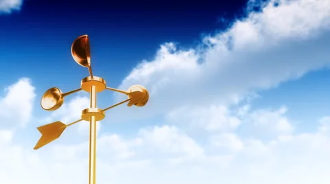 Anemometer Gold (Loop) Stock-Footage 5165446