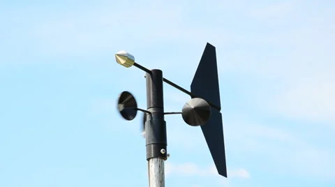 Anemometer measuring. HD Stock Footage 43131294