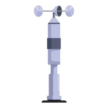 Anemometer measuring wind speed and direction for weather forecast Illustrazione stock