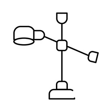 Anemometer measuring wind speed, forecasting weather conditions Stock Illustration